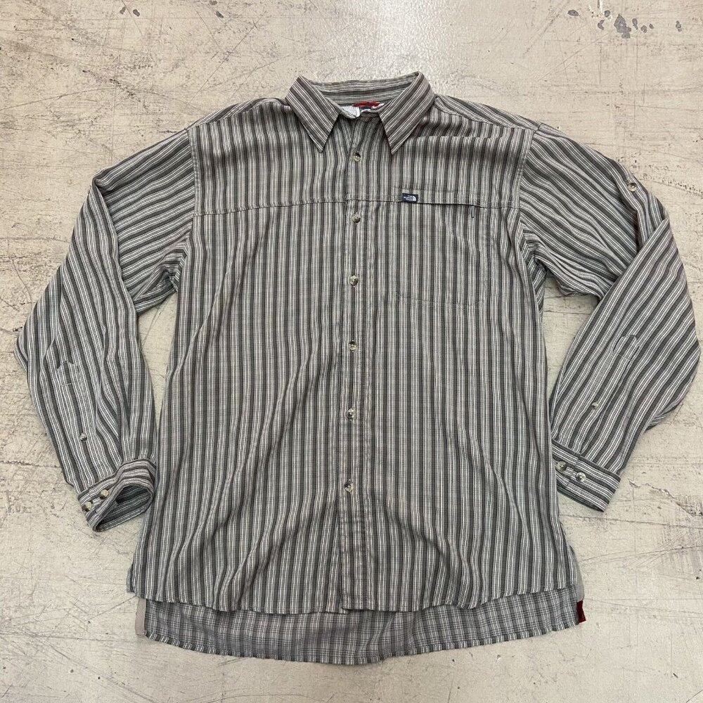 The North Face Brown Button Down Shirt Size Large
